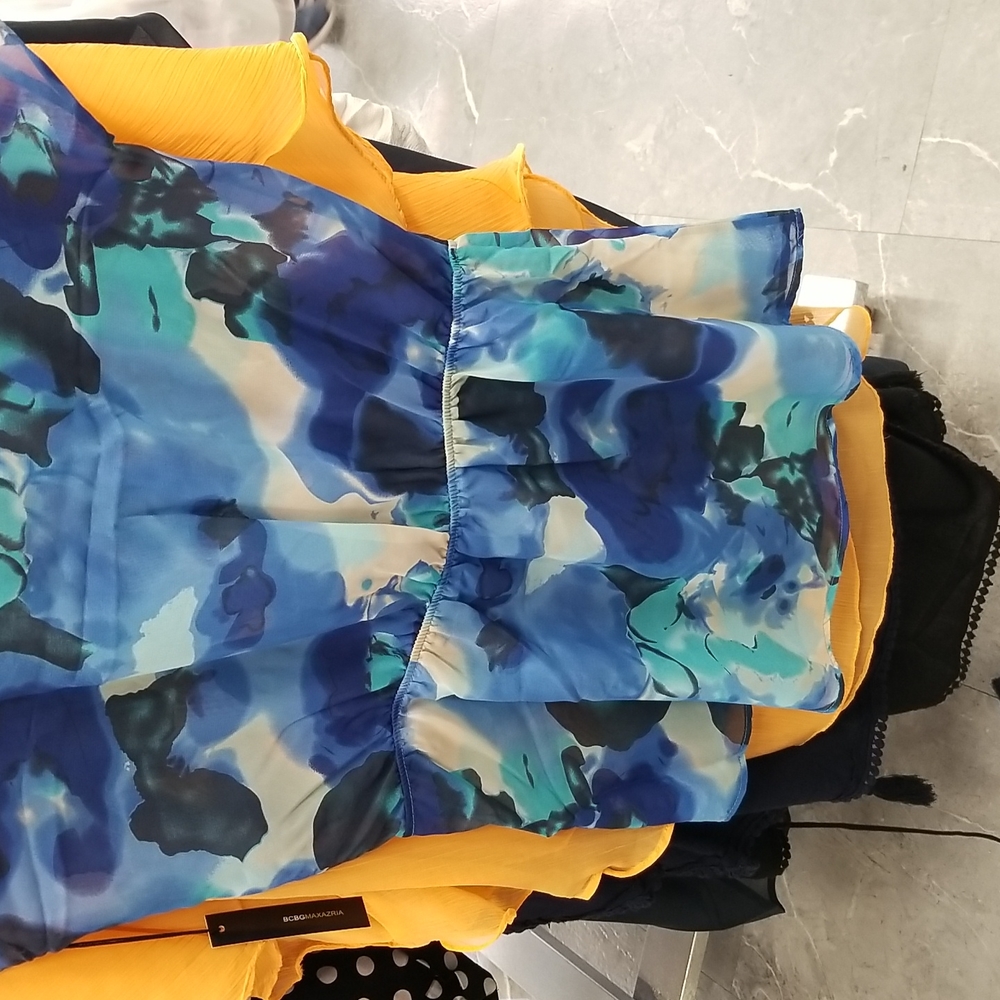 BCBG MAXAZRIA Chiffon Dress Swimsuit Cover up Butterflies Watercolor Paint Print - Picture 7 of 9